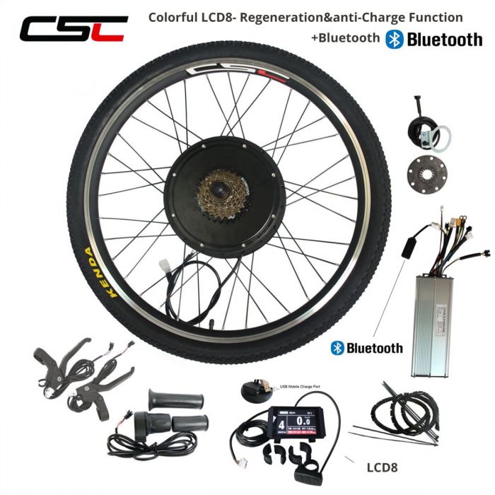 1500W E-Bike Kit Bicycle Motor Conversion Kit Rear Hub 48V 26