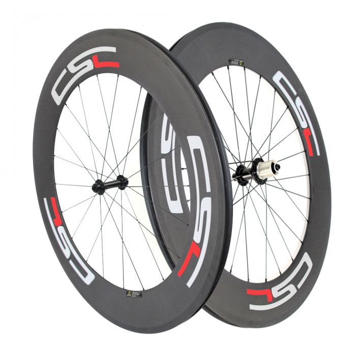 6 Pawls Bitex R13 hub Sapim CX Ray 88mm Tubular Clincher Carbon Bicycle Road Wheels